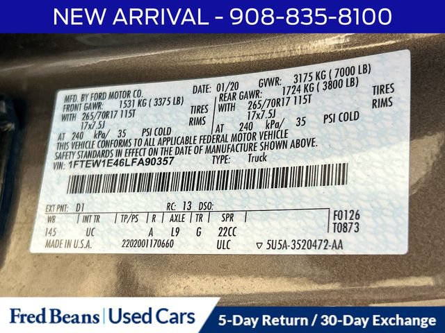 Certified 2020 Ford F150 XLT AWD/4WD image 14
