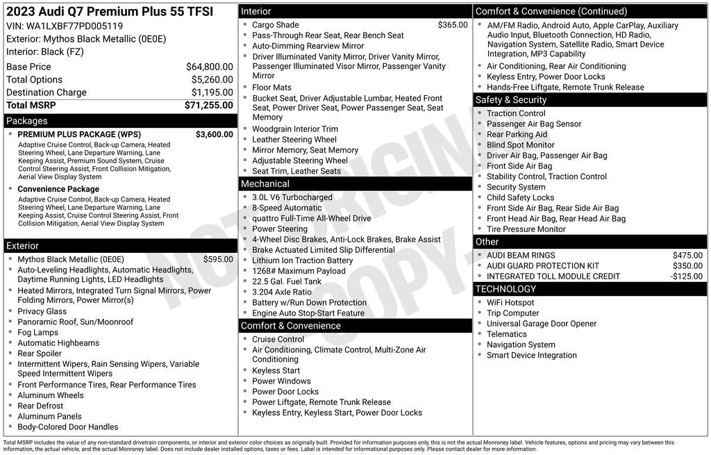 Used 2023 Audi Q7 3.0T Premium Plus w/ Premium Plus Package image 9