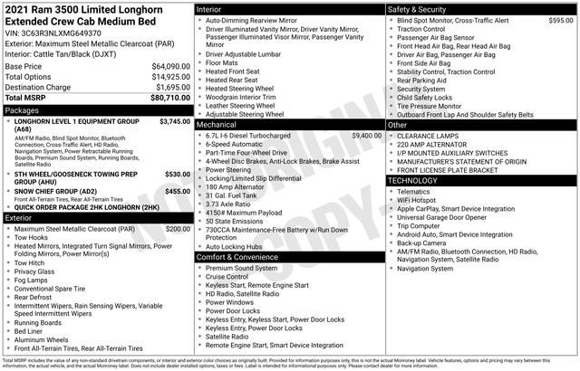 Used 2021 RAM 3500 Limited image 54