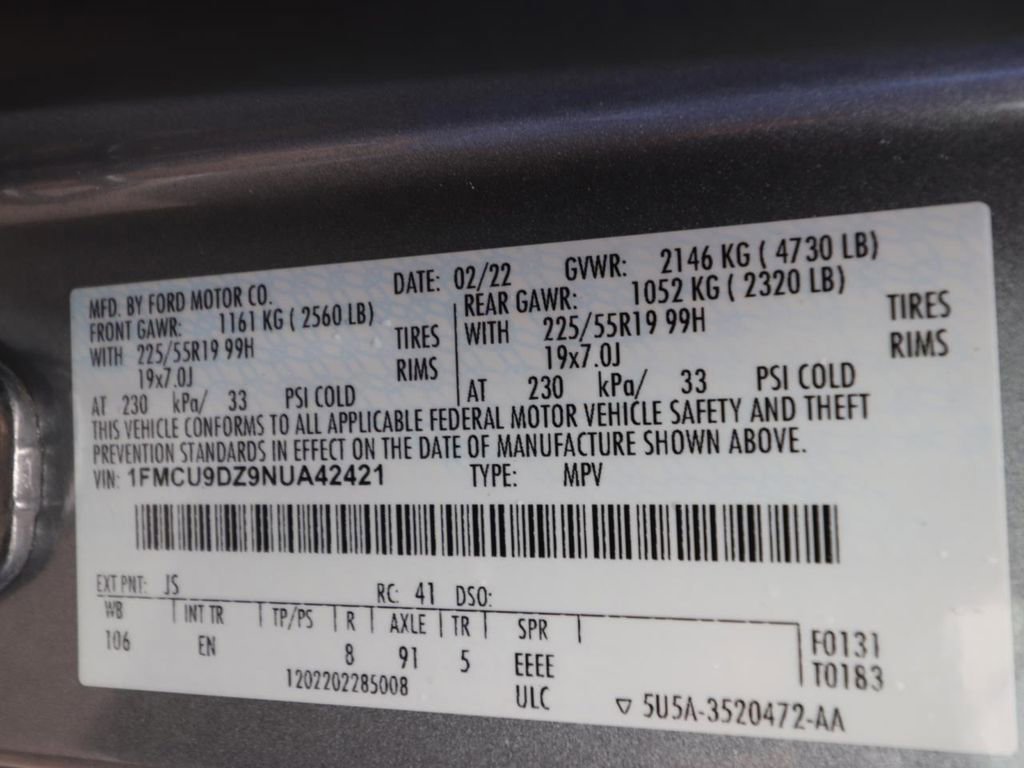 Certified 2022 Ford Escape Titanium image 25