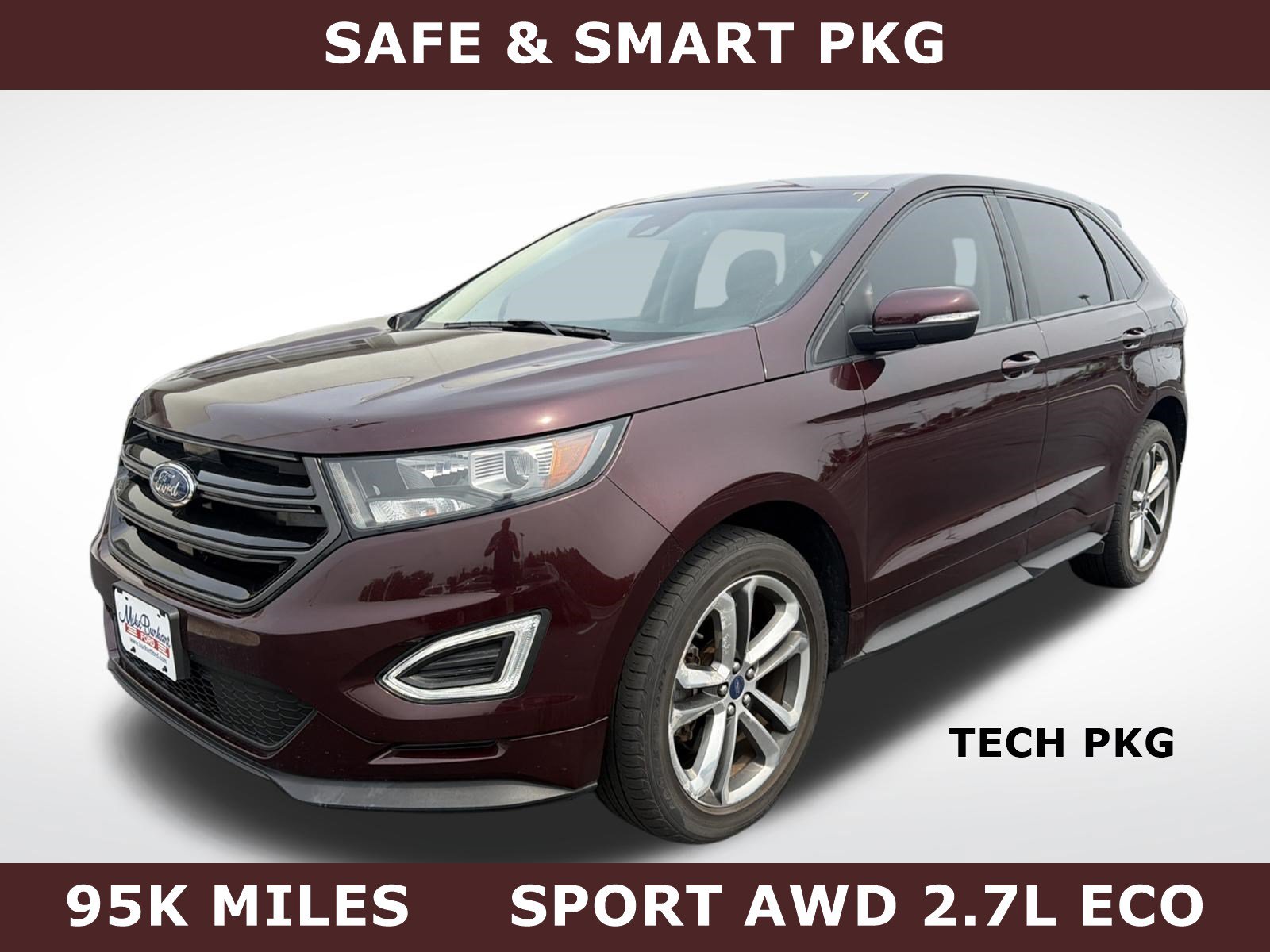 Certified 2018 Ford Edge Sport w/ Ford Safe & Smart Package