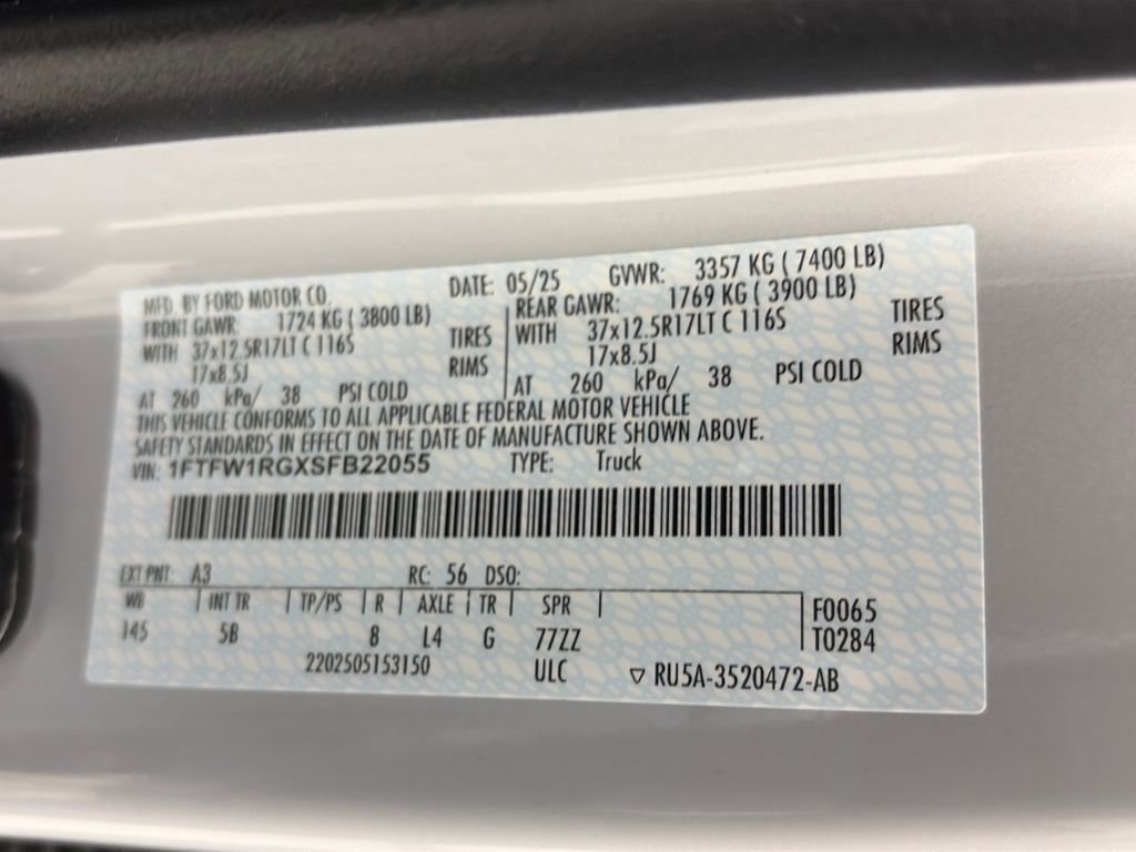 Certified 2025 Ford F150 Raptor image 9