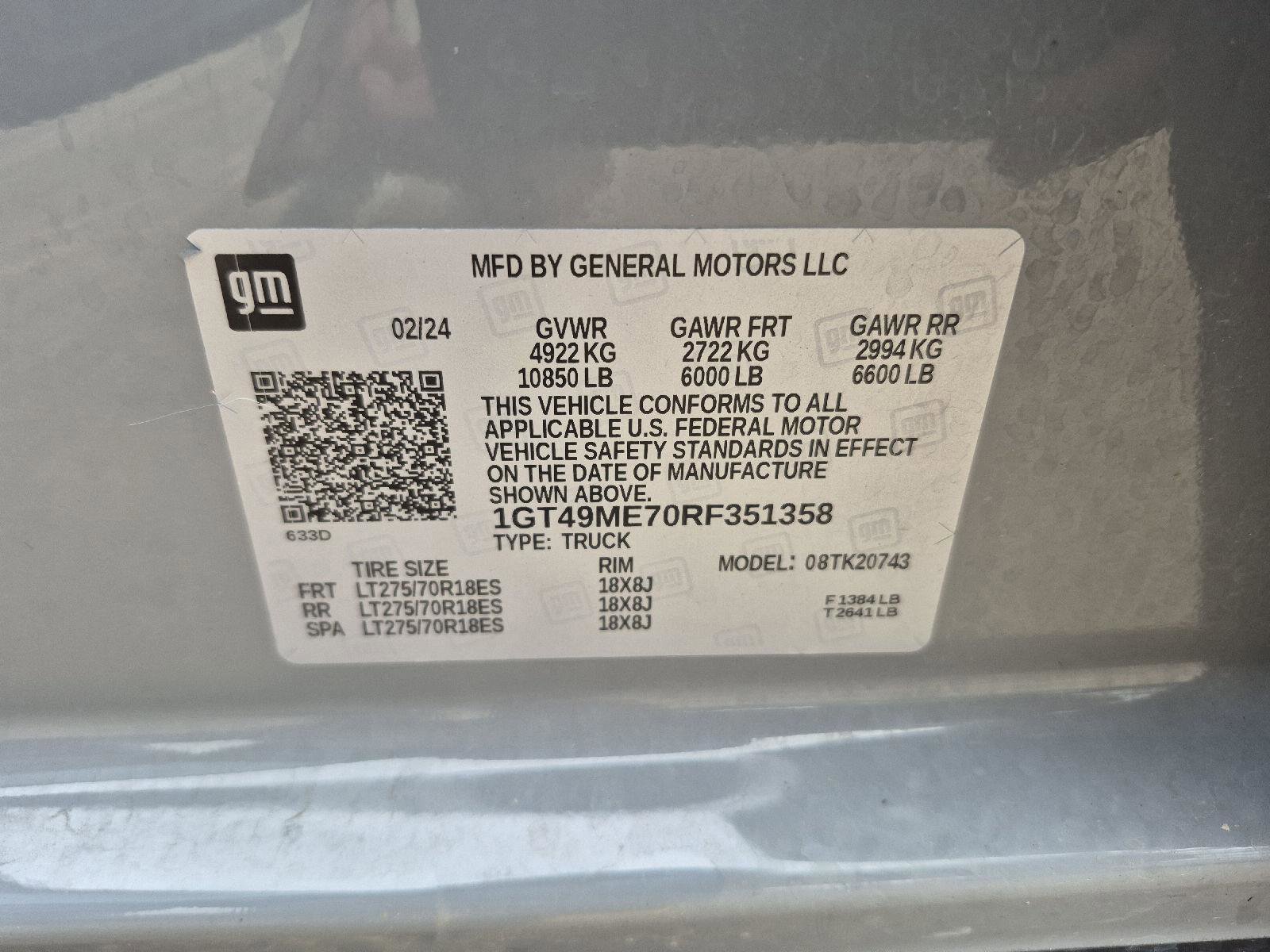 Used 2024 GMC Sierra 2500 SLE w/ SLE Value Package; image 5