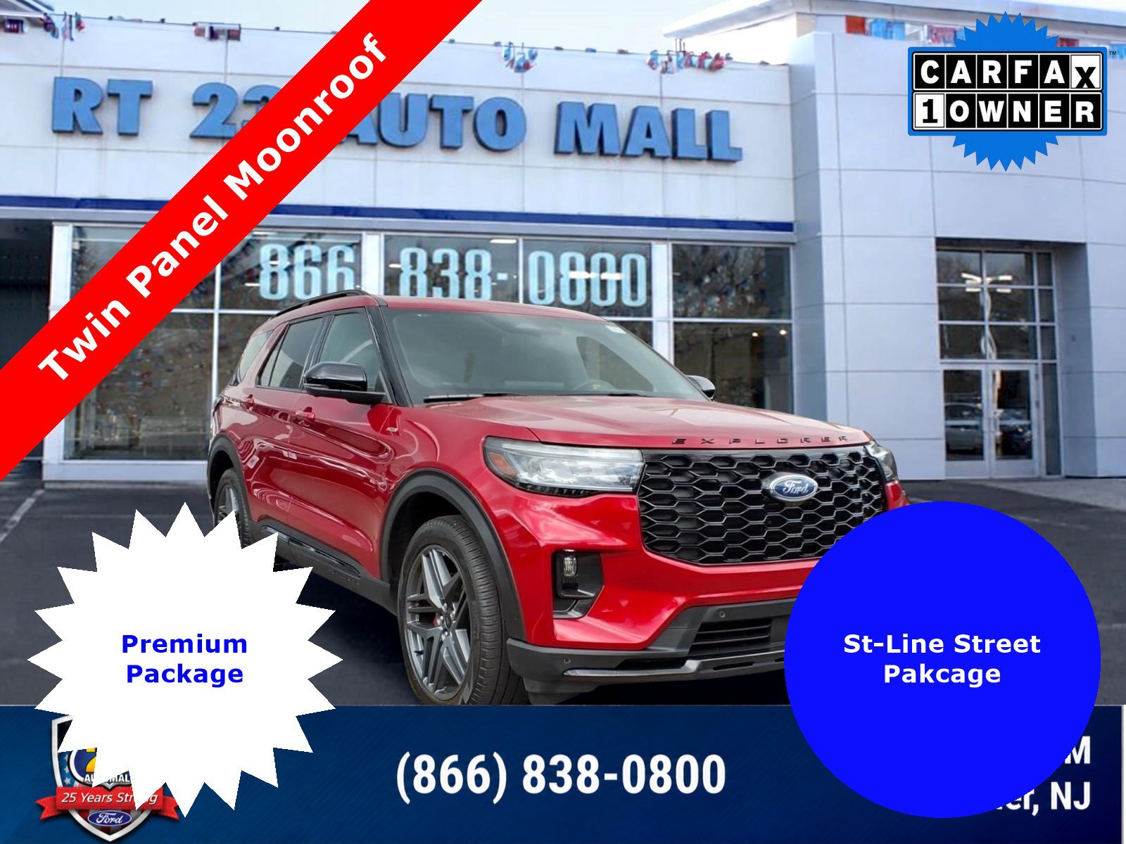 Certified 2025 Ford Explorer ST-Line w/ Premium Package
