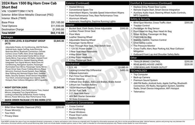 Used 2024 RAM 1500 Big Horn AWD/4WD image 3