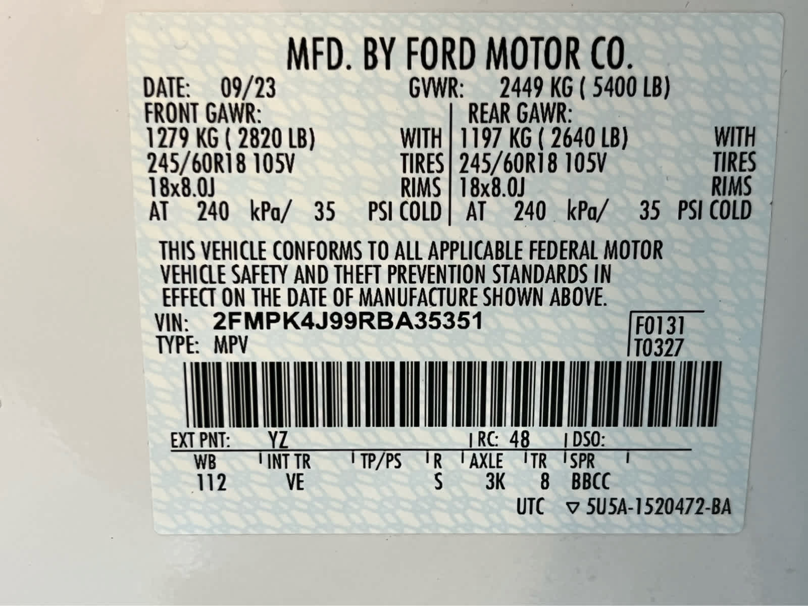 Certified 2024 Ford Edge SEL w/ Convenience Package AWD/4WD image 16