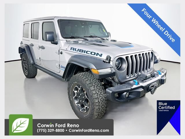 Used 2021 Jeep Wrangler Unlimited Rubicon 4xe w/ Steel Bumper Group AWD/4WD 360° Tour