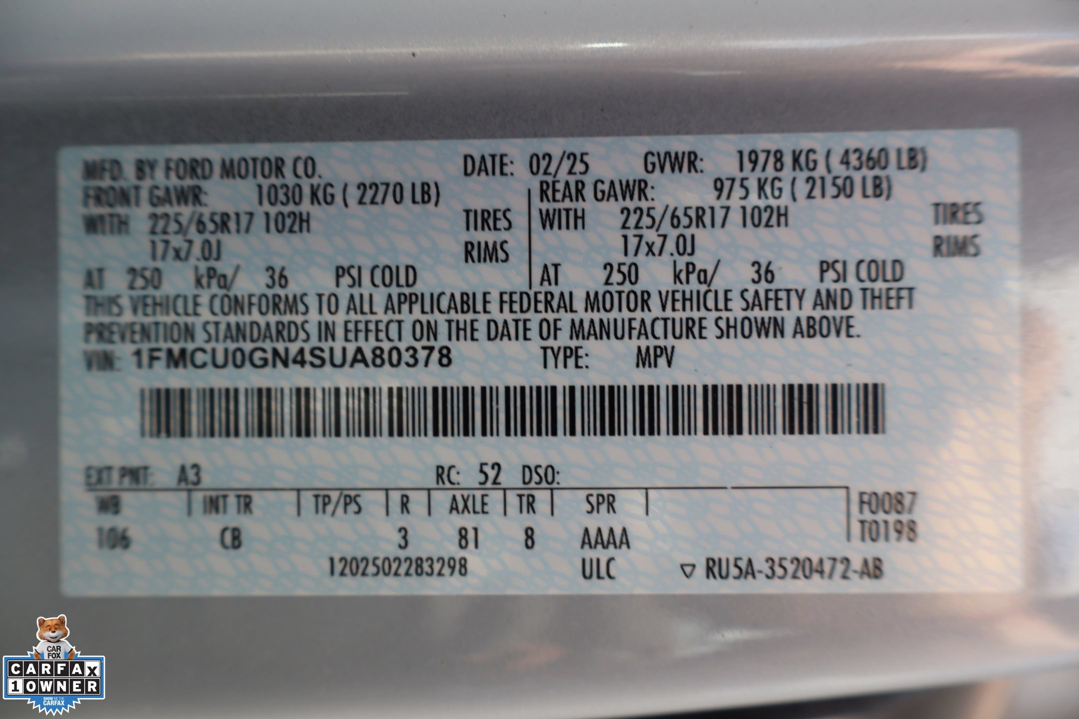 Certified 2025 Ford Escape Active FWD image 30