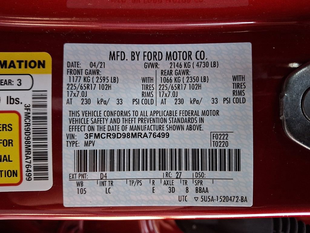 Certified 2021 Ford Bronco Sport Badlands image 28