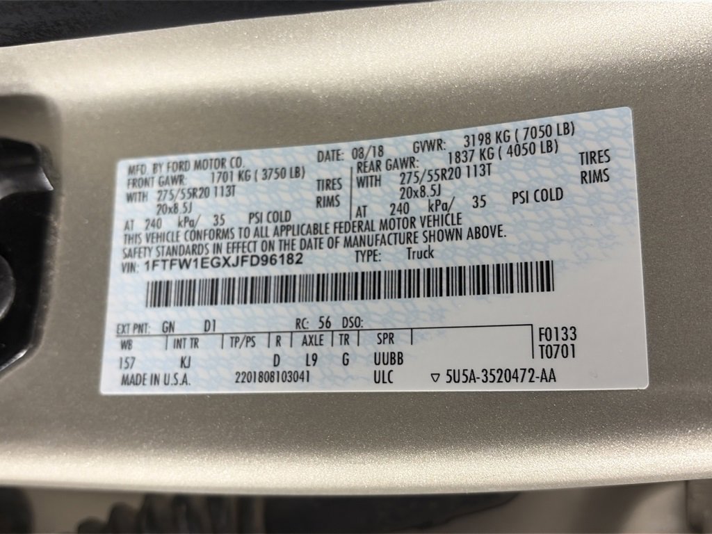 Certified 2018 Ford F150 King Ranch w/ Equipment Group 601A Luxury image 9