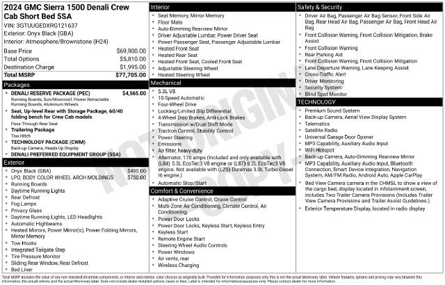Used 2024 GMC Sierra 1500 Denali w/ Denali Reserve Package AWD/4WD image 5