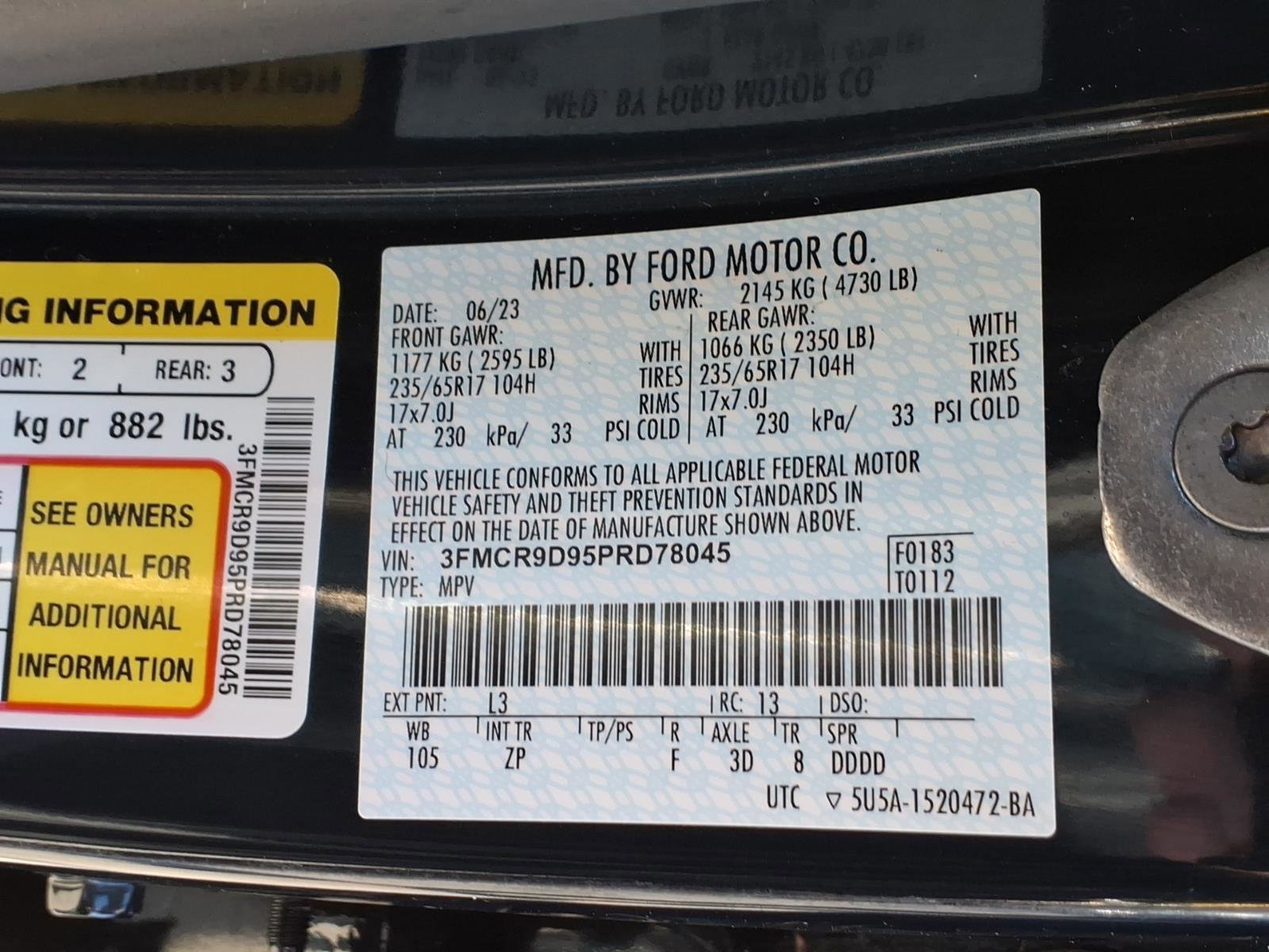 Certified 2023 Ford Bronco Sport Badlands w/ Premium Package image 28