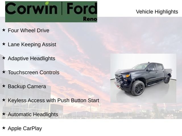 Used 2024 Chevrolet Silverado 1500 Custom w/ Turbomax Blackout Package AWD/4WD image 7