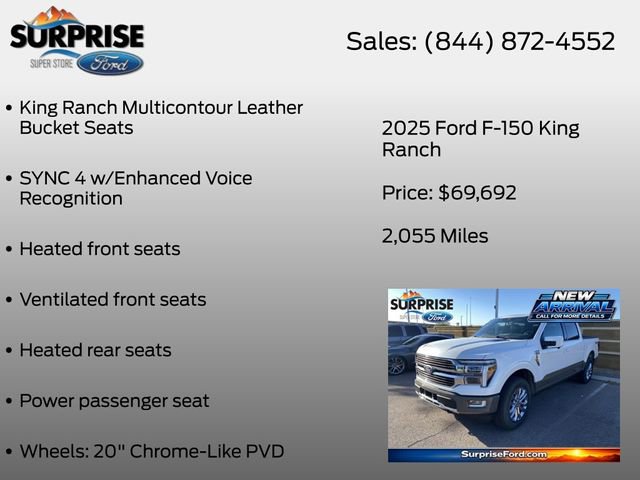 Certified 2025 Ford F150 King Ranch w/ FX4 Off-Road Package AWD/4WD image 17