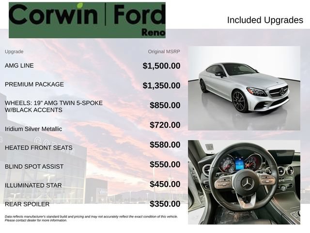 Used 2019 Mercedes-Benz C 300 Coupe w/ AMG Line image 3