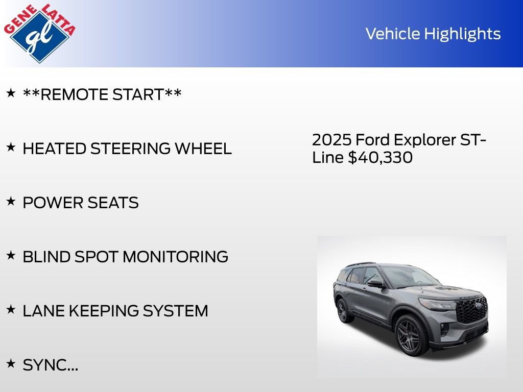 Certified 2025 Ford Explorer ST-Line w/ ST-Line Street Pack AWD/4WD image 34