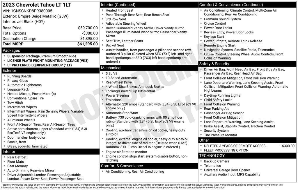 Used 2023 Chevrolet Tahoe LT image 8