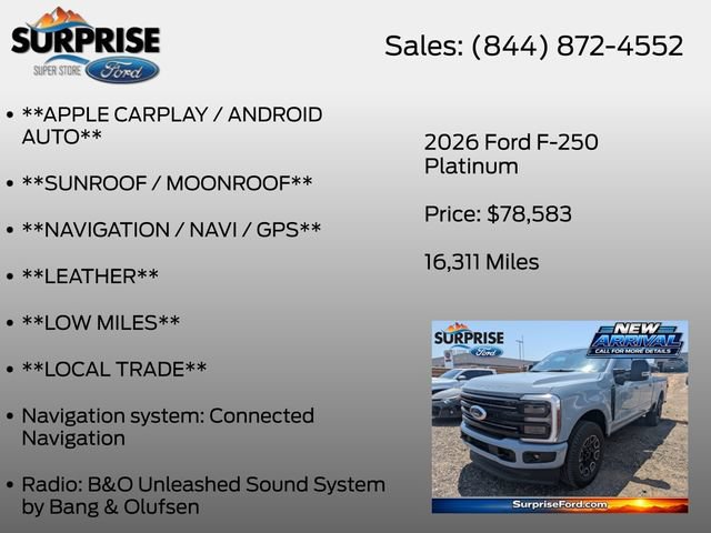 Certified 2026 Ford F250 Platinum AWD/4WD image 16