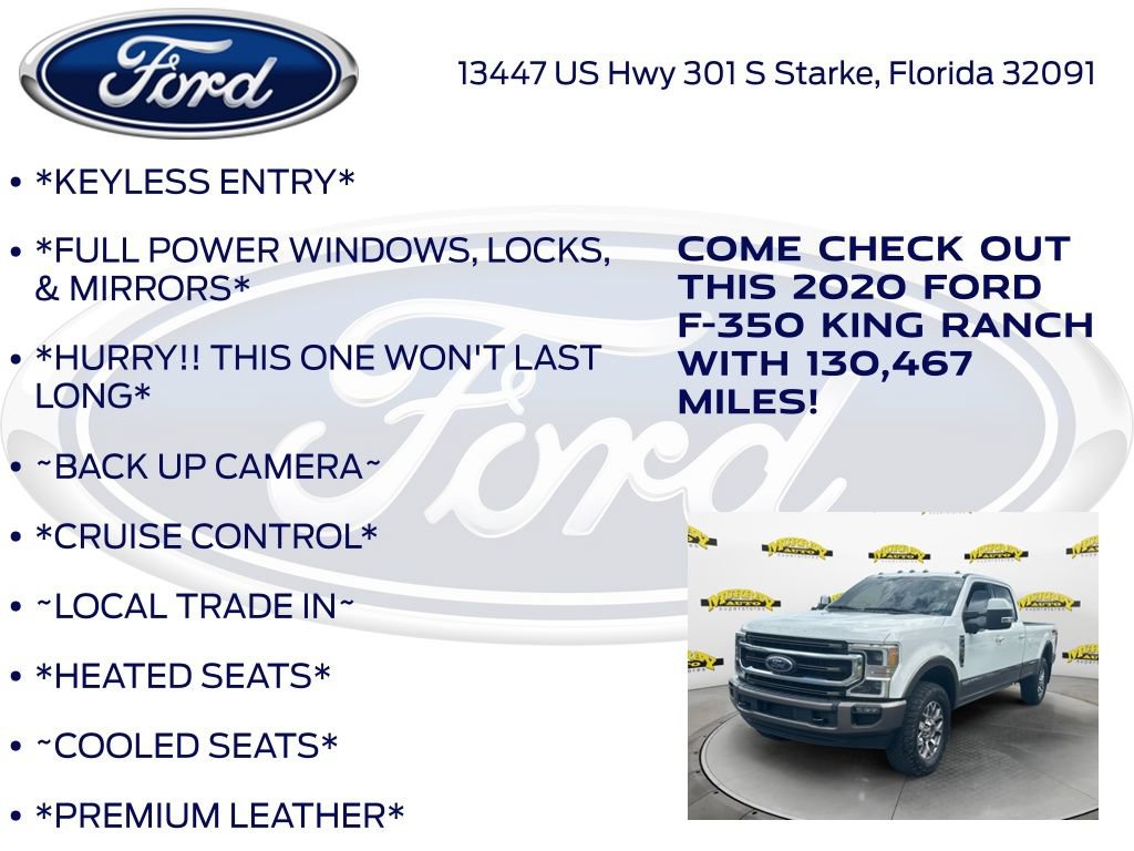 Certified 2020 Ford F350 King Ranch w/ King Ranch Ultimate Package AWD/4WD image 12