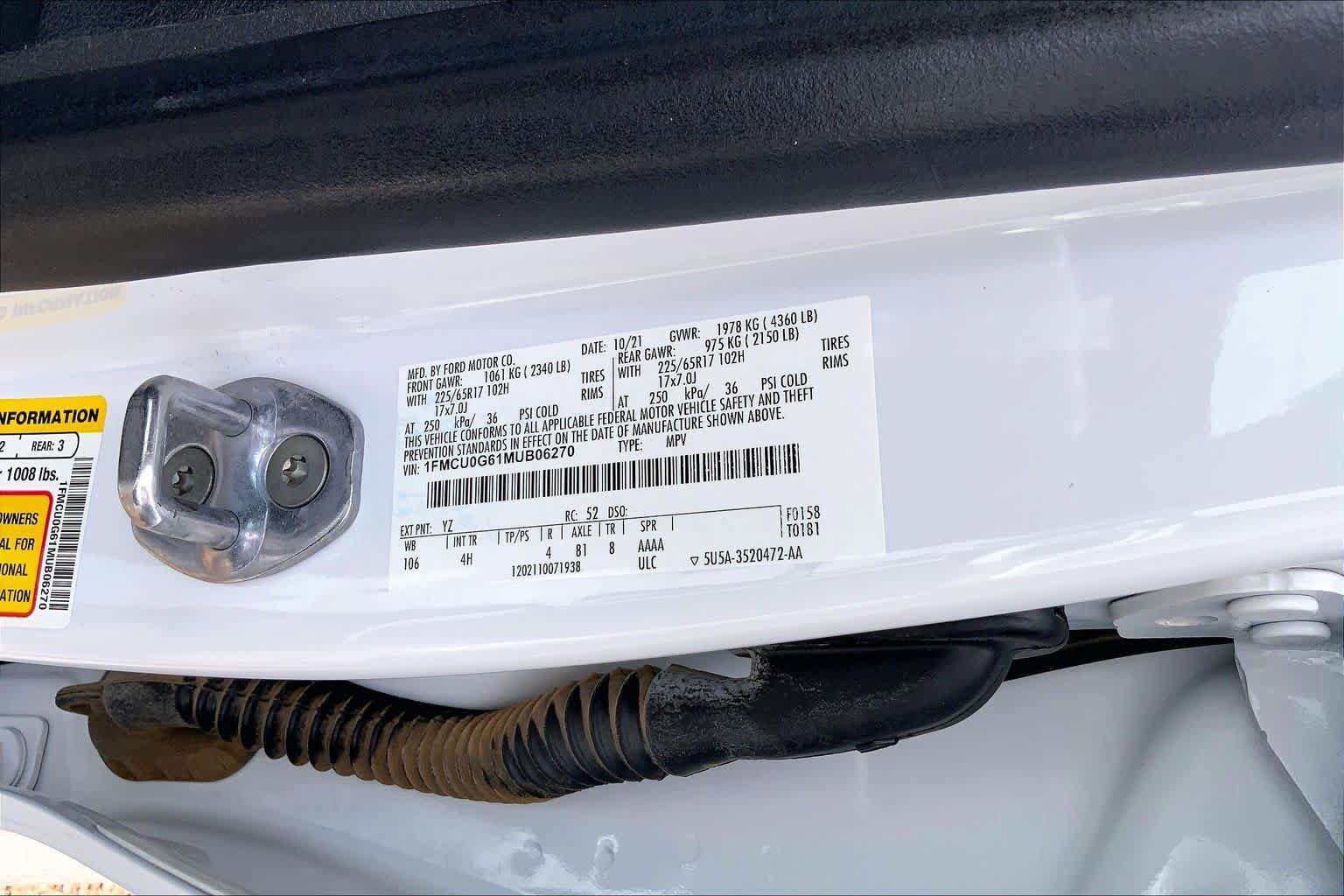 Certified 2021 Ford Escape SE FWD image 37