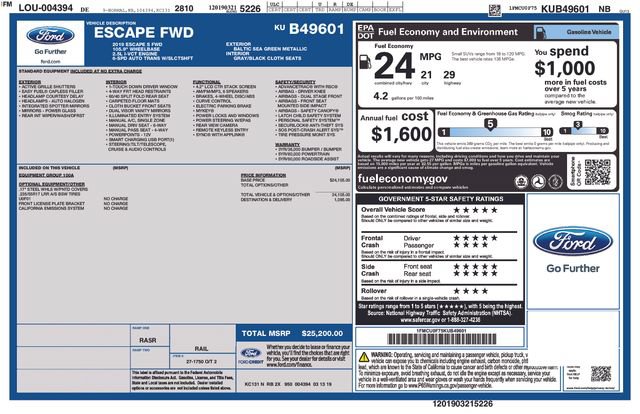 Certified 2019 Ford Escape S FWD image 21