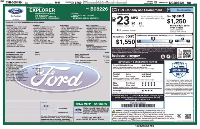 Certified 2022 Ford Explorer XLT w/ Equipment Group 202A RWD image 38