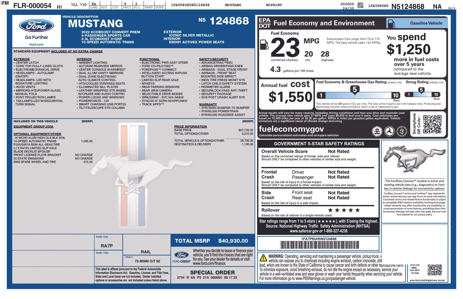 Certified 2022 Ford Mustang Premium image 34