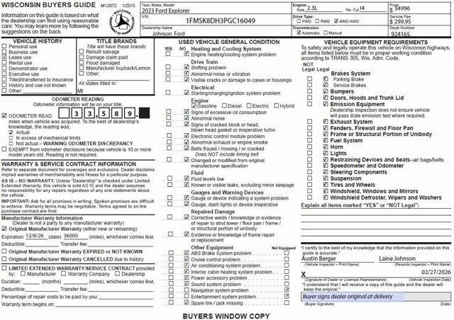 Certified 2023 Ford Explorer XLT w/ Equipment Group 202A image 19