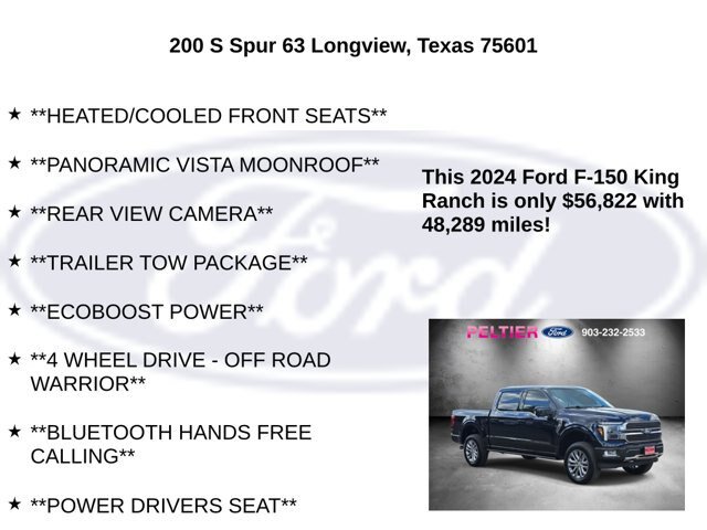 Certified 2024 Ford F150 King Ranch w/ FX4 Off-Road Package AWD/4WD image 15