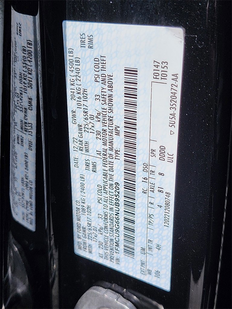 Certified 2022 Ford Escape SE w/ Convenience Package image 35