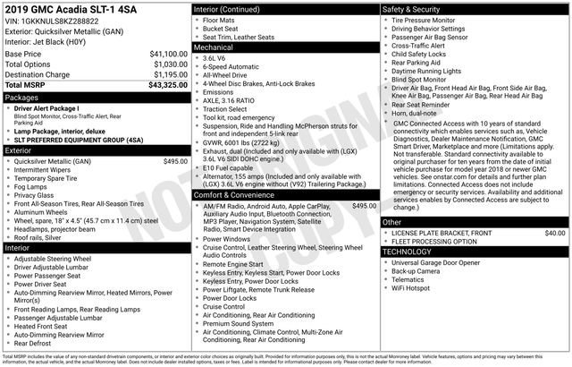 Used 2019 GMC Acadia SLT image 10