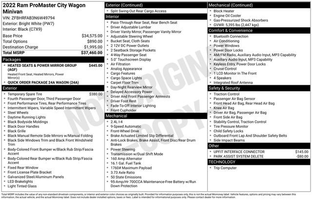 Used 2022 RAM ProMaster City Base image 4