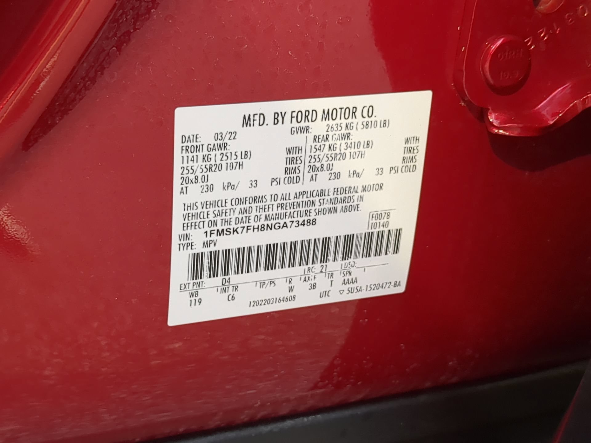 Certified 2022 Ford Explorer Limited w/ Equipment Group 301A RWD image 75