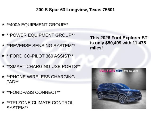 Certified 2026 Ford Explorer ST w/ Sun And Sound Package AWD/4WD image 30