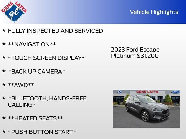 Certified 2023 Ford Escape Platinum image 33