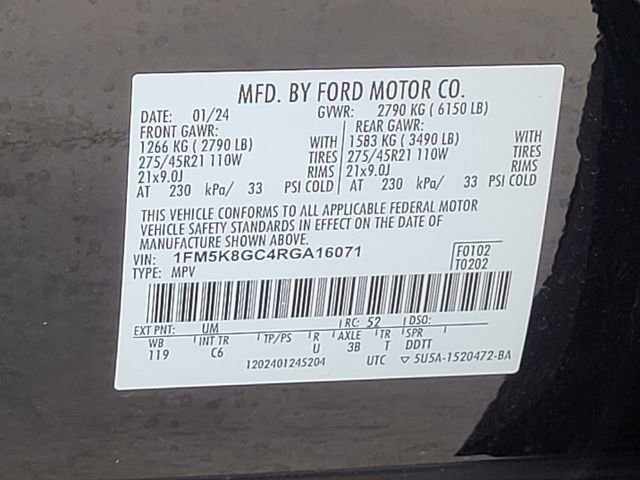 Certified 2024 Ford Explorer ST w/ Equipment Group 401A AWD/4WD image 21