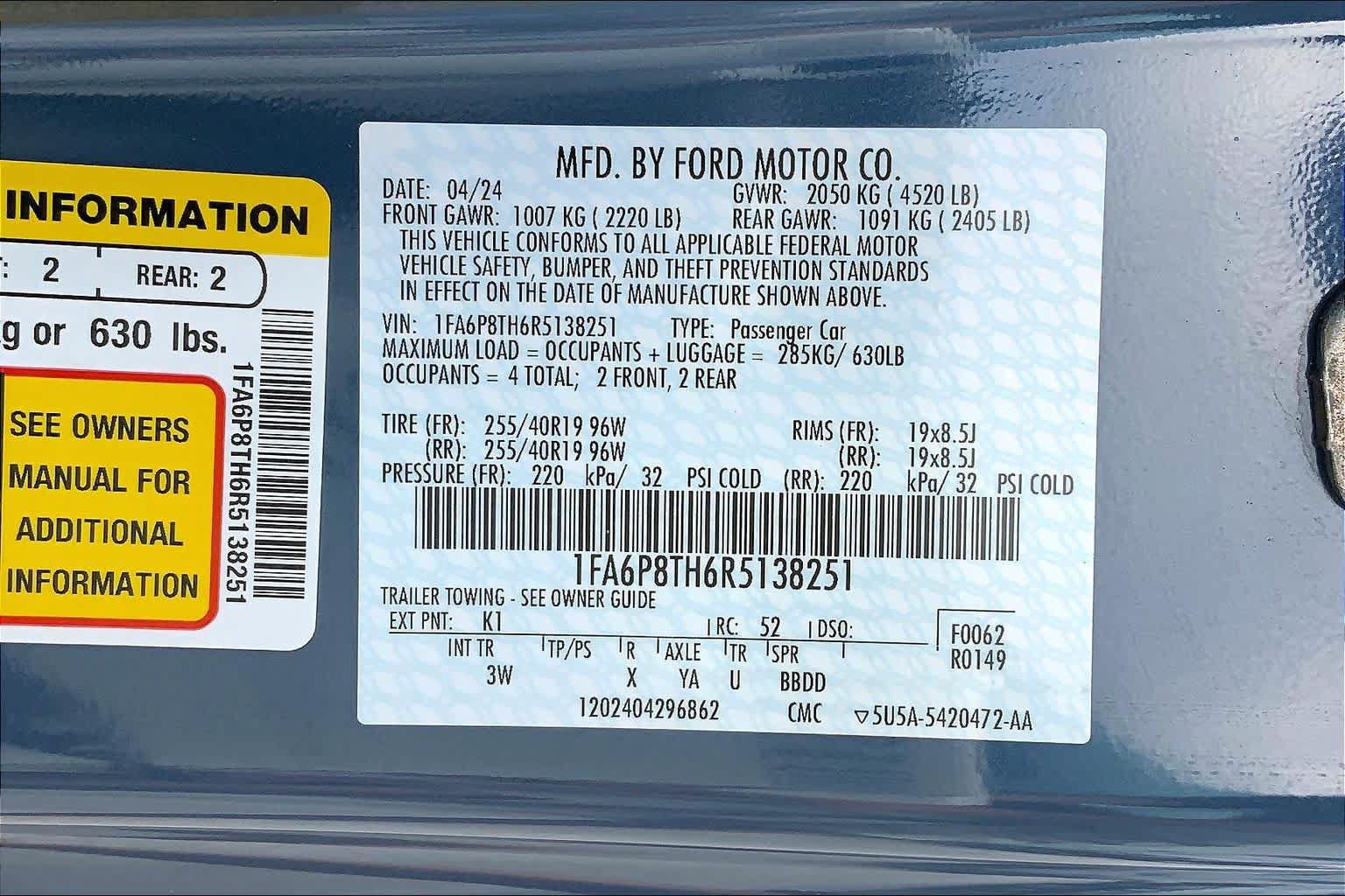 Certified 2024 Ford Mustang Premium RWD image 35