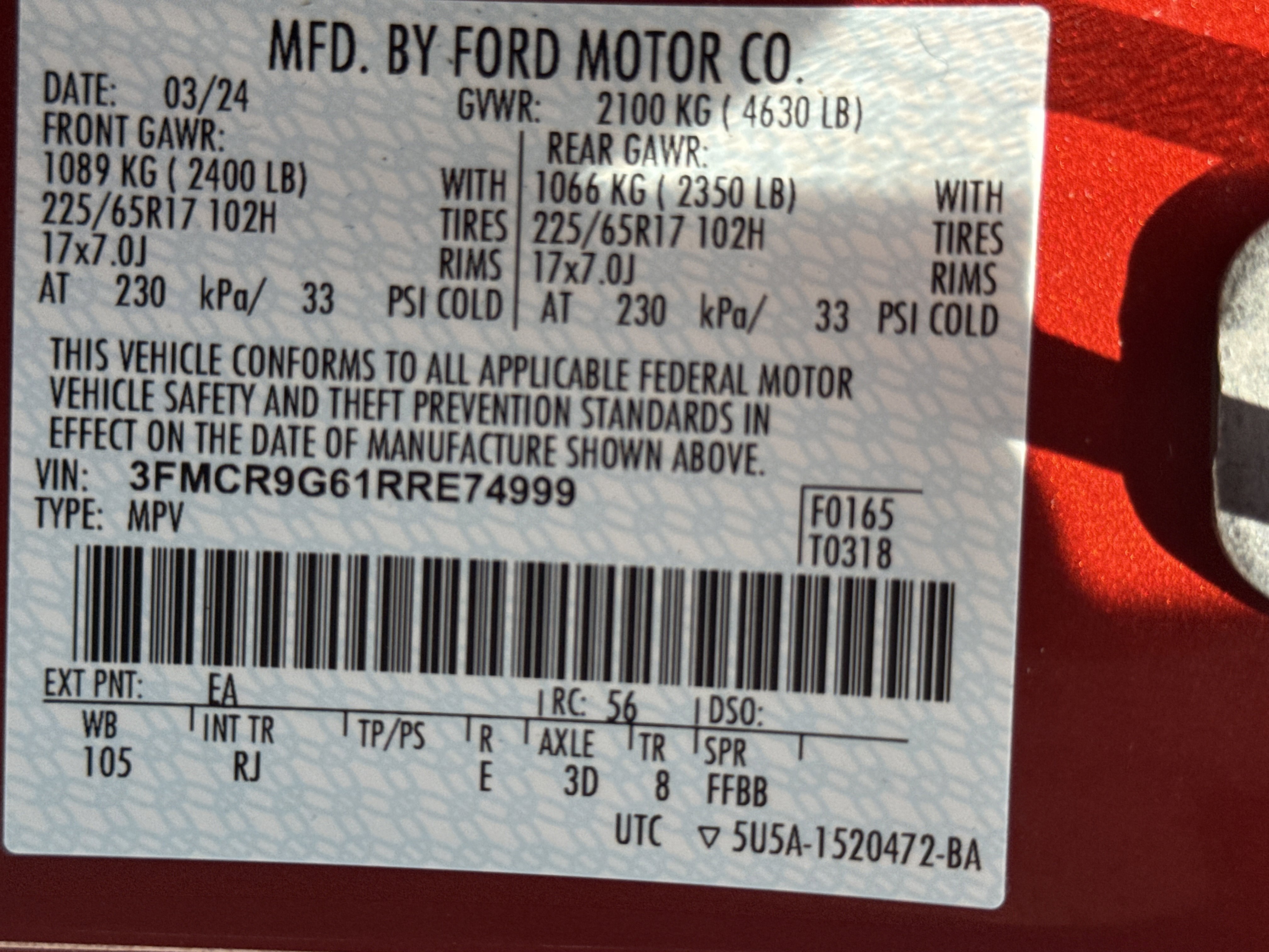 Certified 2024 Ford Bronco Sport Heritage w/ Heritage Convenience Package AWD/4WD image 32