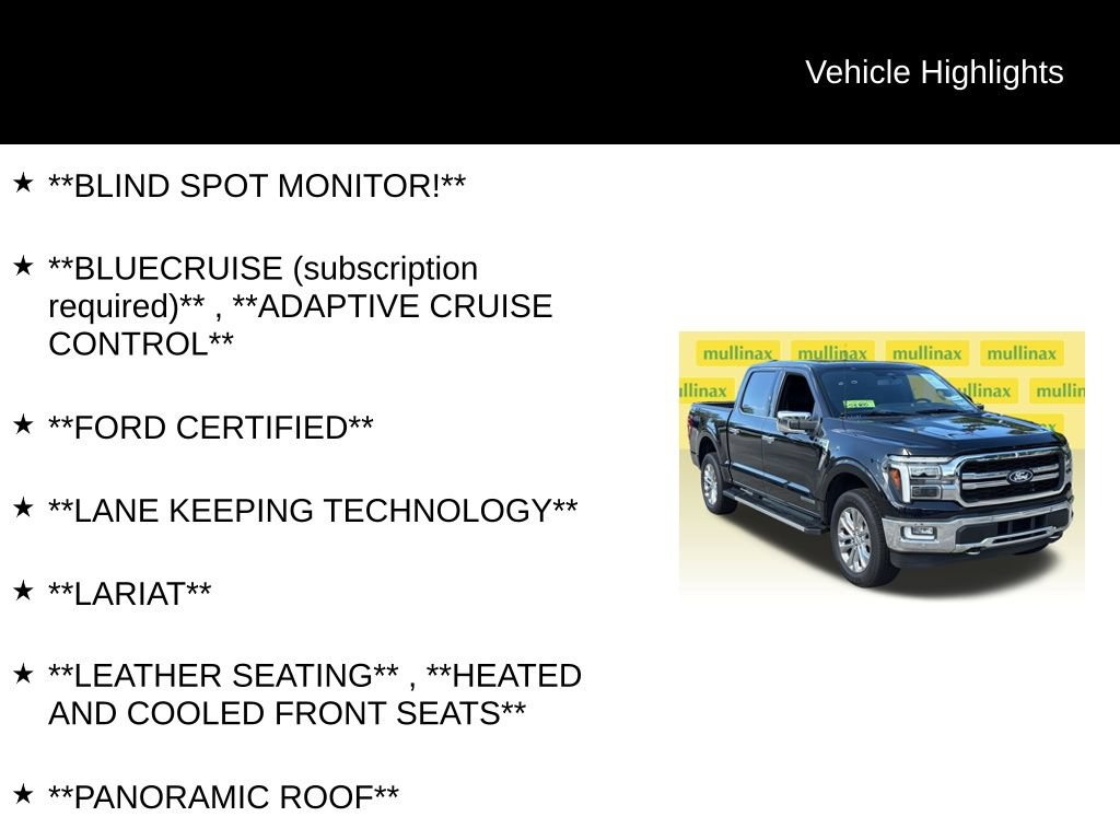 Certified 2024 Ford F150 Lariat w/ Equipment Group 502A High AWD/4WD image 13