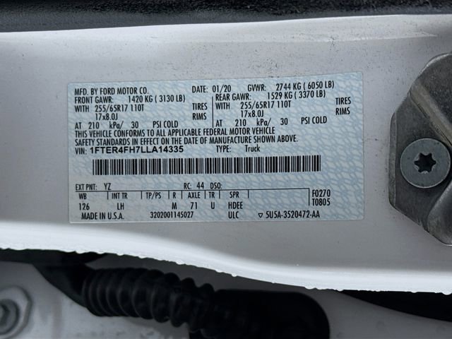 Certified 2020 Ford Ranger XLT w/ Equipment Group 301A Mid image 29