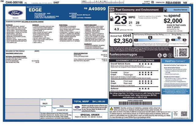 Certified 2024 Ford Edge SEL AWD/4WD image 36
