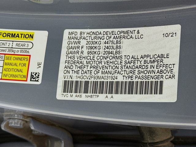 Used 2021 Honda Accord Touring image 37