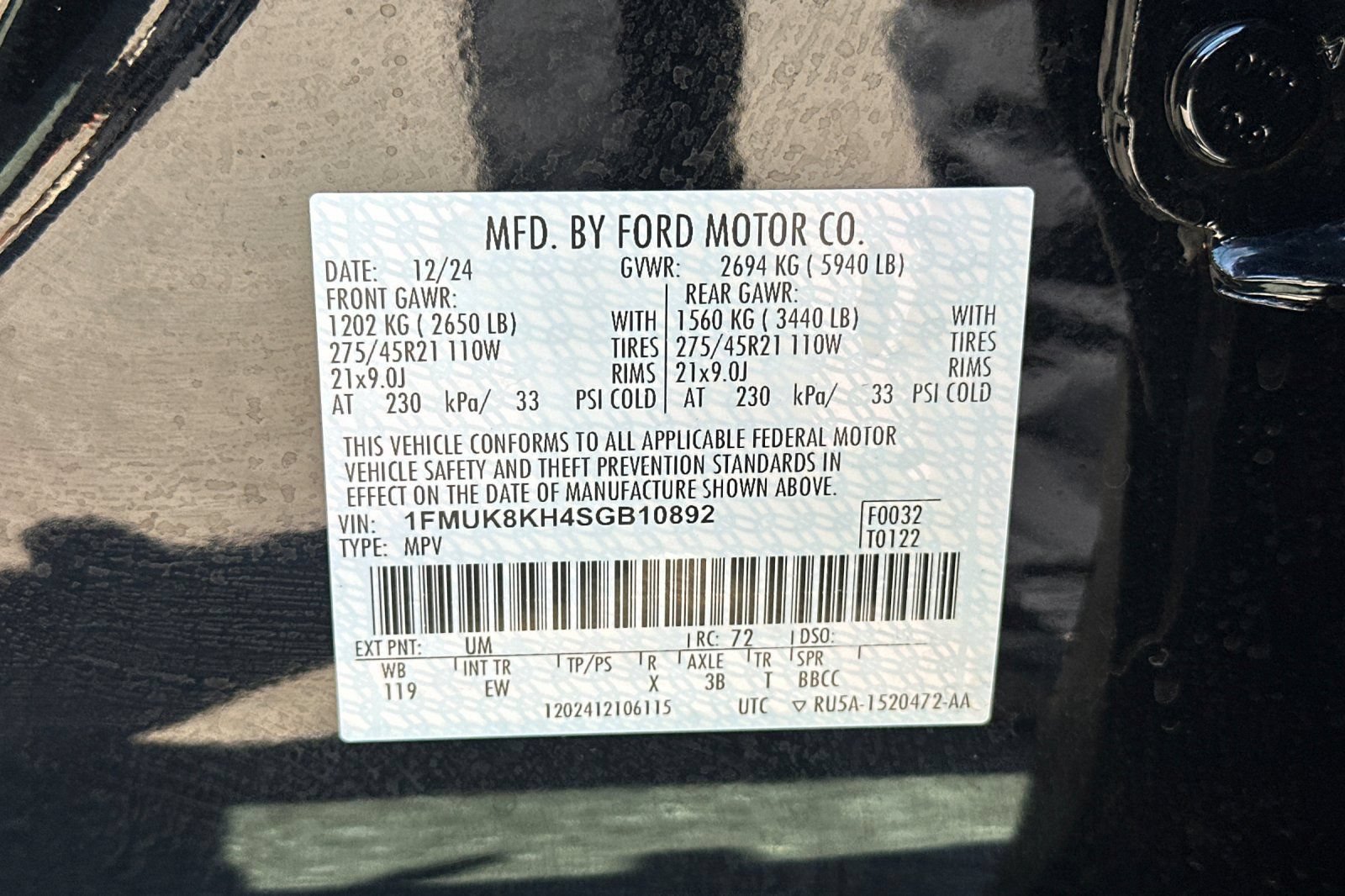 Certified 2025 Ford Explorer ST-Line w/ Premium Package AWD/4WD image 61