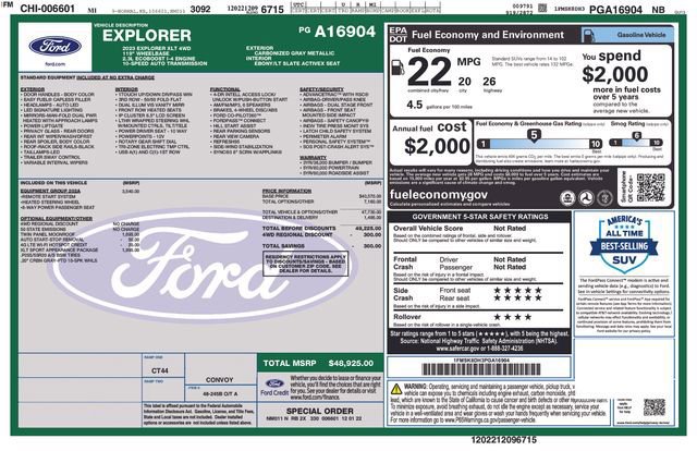 Certified 2023 Ford Explorer XLT w/ Equipment Group 202A image 39