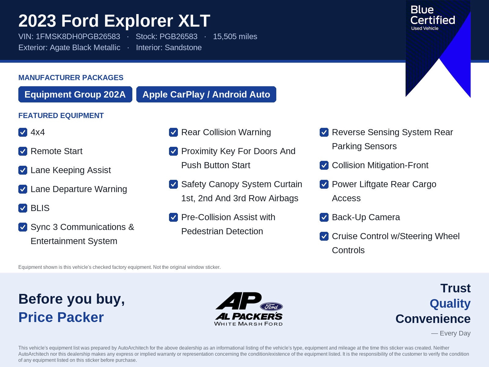 Certified 2023 Ford Explorer XLT w/ Equipment Group 202A AWD/4WD image 10