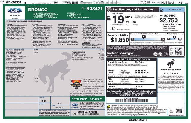 Certified 2022 Ford Bronco Black Diamond AWD/4WD image 5
