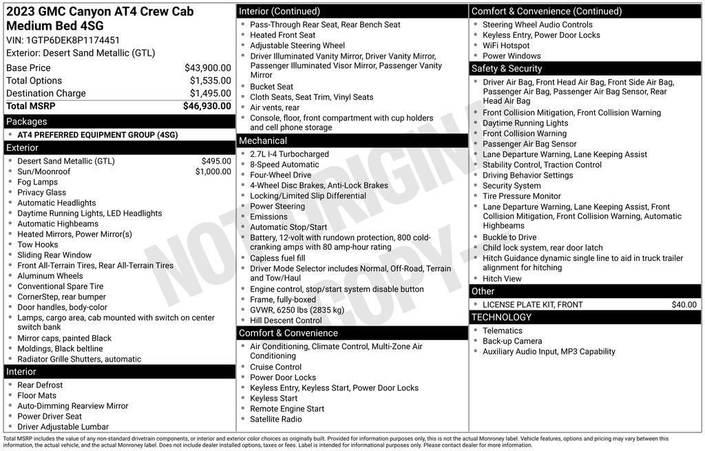 Used 2023 GMC Canyon AT4 AWD/4WD image 41