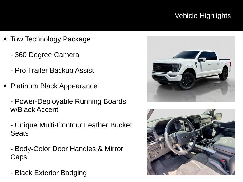Certified 2022 Ford F150 Platinum w/ Equipment Group 701A High AWD/4WD image 6