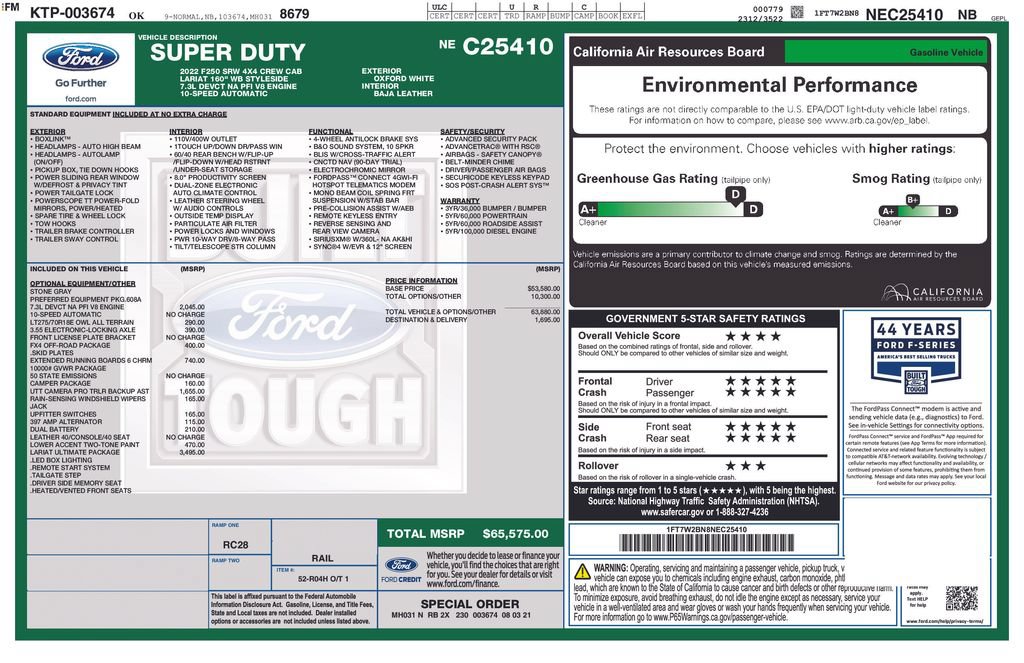 Certified 2022 Ford F250 Lariat w/ Lariat Ultimate Package AWD/4WD image 36