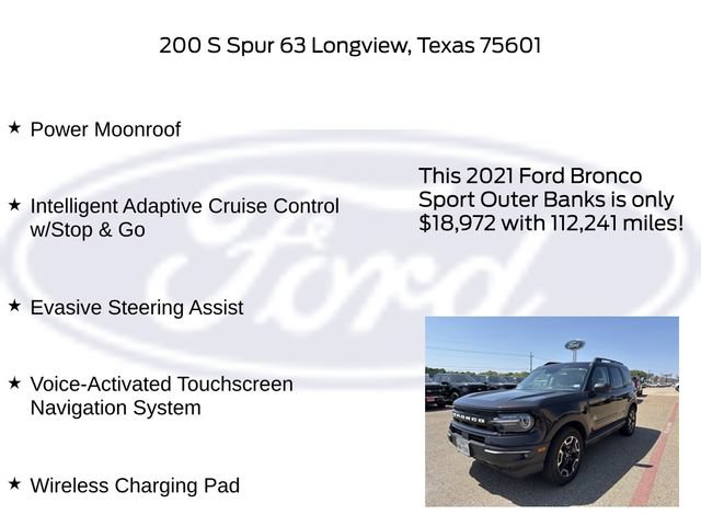 Certified 2021 Ford Bronco Sport Outer Banks w/ Outer Banks Package AWD/4WD image 19